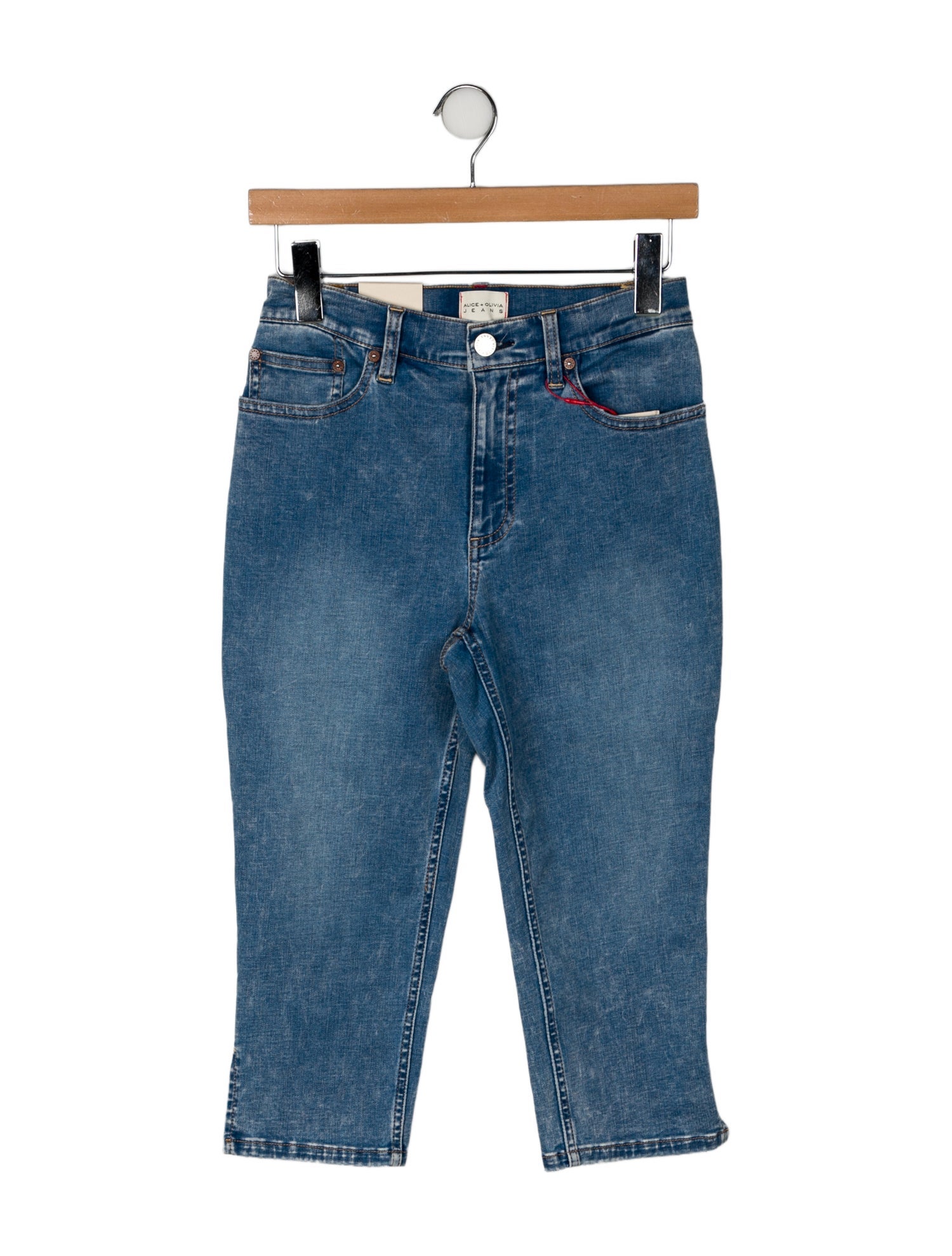 Alice + Olivia Mid-Rise Straight Leg Jeans w/ Tags