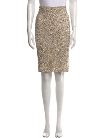Alice + Olivia Crystal Embellishments Knee-Length Skirt