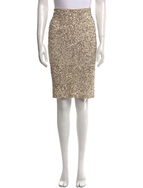 Alice + Olivia Crystal Embellishments Knee-Length Skirt