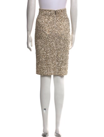 Alice + Olivia Crystal Embellishments Knee-Length Skirt