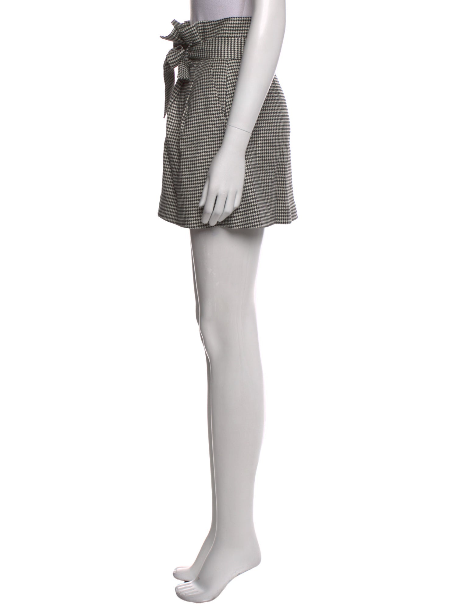 Alice + Olivia Houndstooth Print Mini Skirt