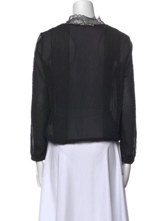 Alice + Olivia V-Neck Long Sleeve Blouse
