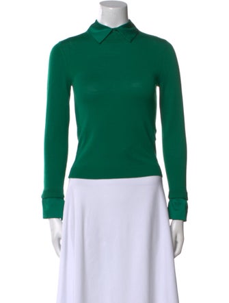 Alice + Olivia Wool Long Sleeve Polo