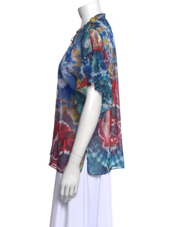 Alice + Olivia Printed V-Neck Top