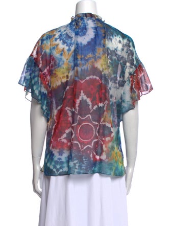 Alice + Olivia Printed V-Neck Top