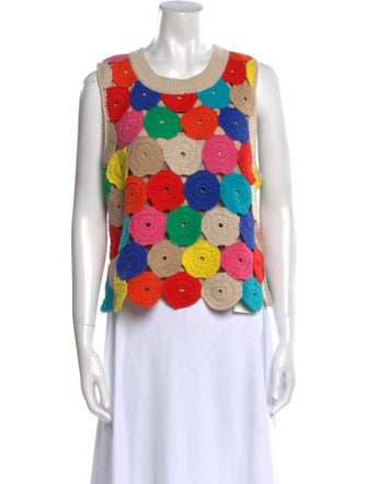 Alice + Olivia Patterned Scoop Neck Top