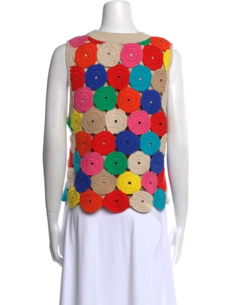 Alice + Olivia Patterned Scoop Neck Top