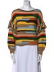 Alice + Olivia Striped Scoop Neck Sweater
