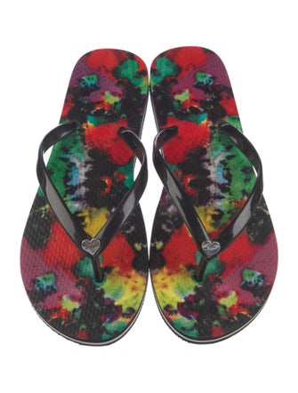 Alice + Olivia Rubber Printed Flip Flops