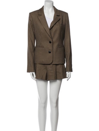 Alice + Olivia Striped Pleated Accents Short Set