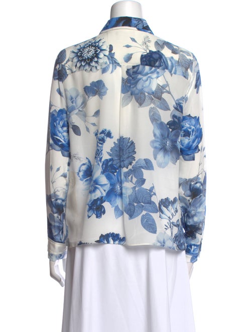 Alice + Olivia Silk Printed Button-Up Top