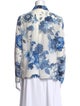 Alice + Olivia Silk Printed Button-Up Top