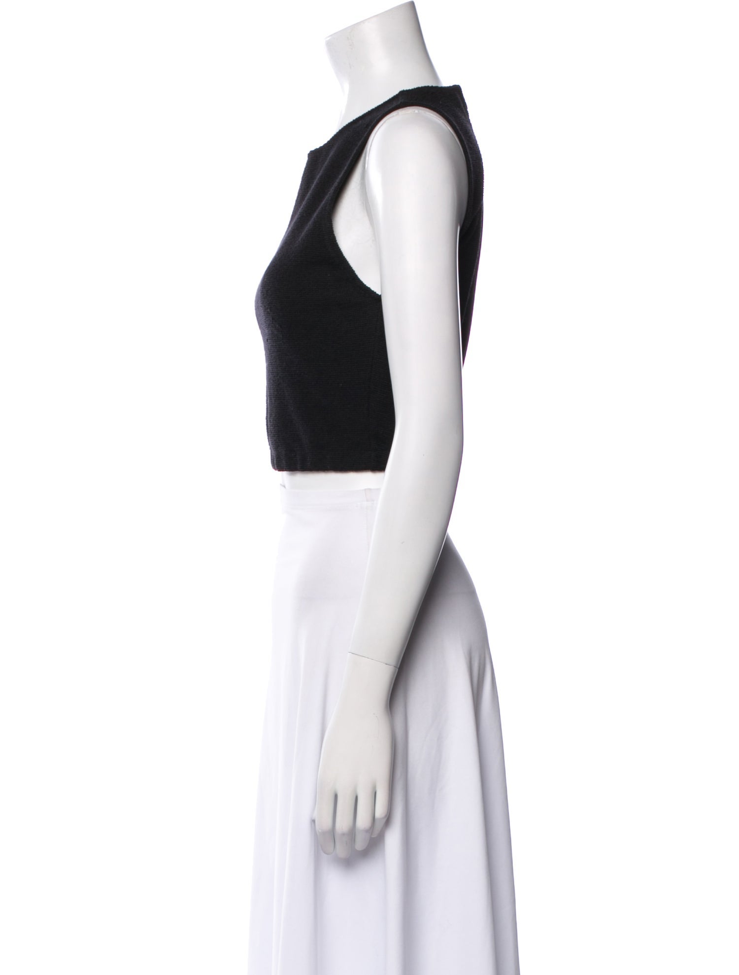 Alice + Olivia Crew Neck Sleeveless Crop Top