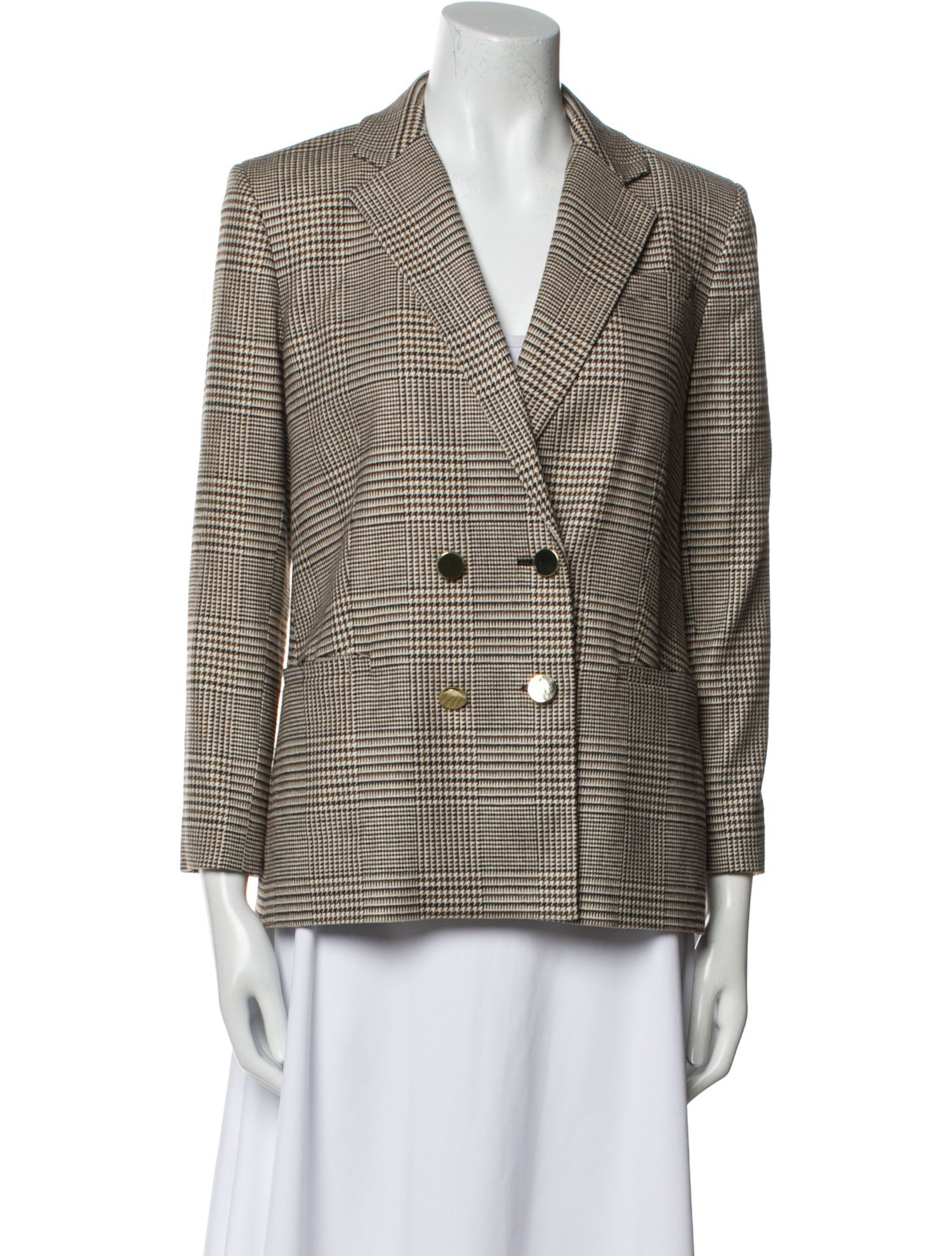 Alice + Olivia Plaid Print Blazer