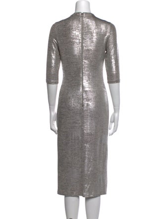 Alice + Olivia Mock Neck Midi Length Dress