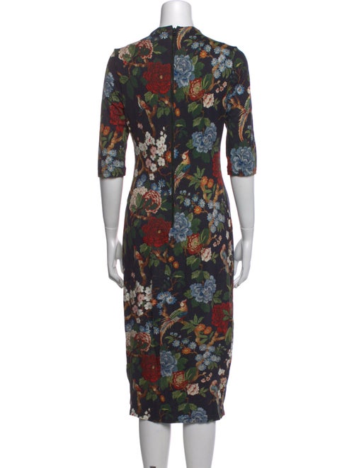 Alice + Olivia Floral Print Midi Length Dress