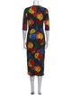 Alice + Olivia Floral Print Long Dress