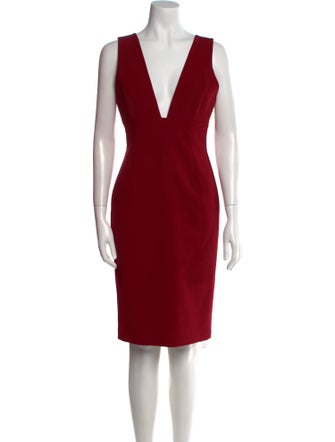 Alice + Olivia V-Neck Knee-Length Dress