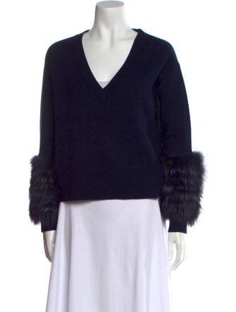 Alice + Olivia Wool V-Neck Sweater