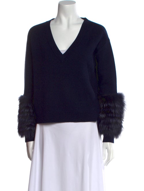 Alice + Olivia Wool V-Neck Sweater