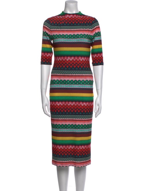 Alice + Olivia Striped Midi Length Dress