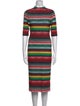Alice + Olivia Striped Midi Length Dress