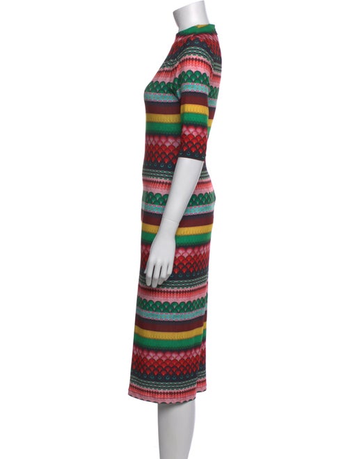 Alice + Olivia Striped Midi Length Dress