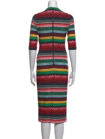Alice + Olivia Striped Midi Length Dress