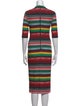 Alice + Olivia Striped Midi Length Dress