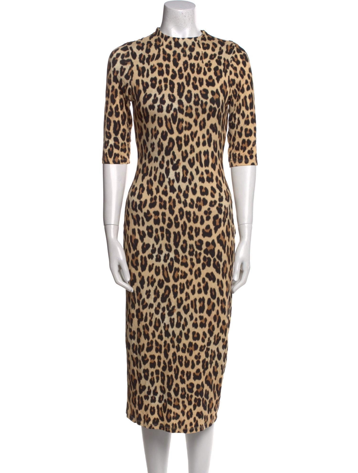 Alice + Olivia Animal Print Midi Length Dress