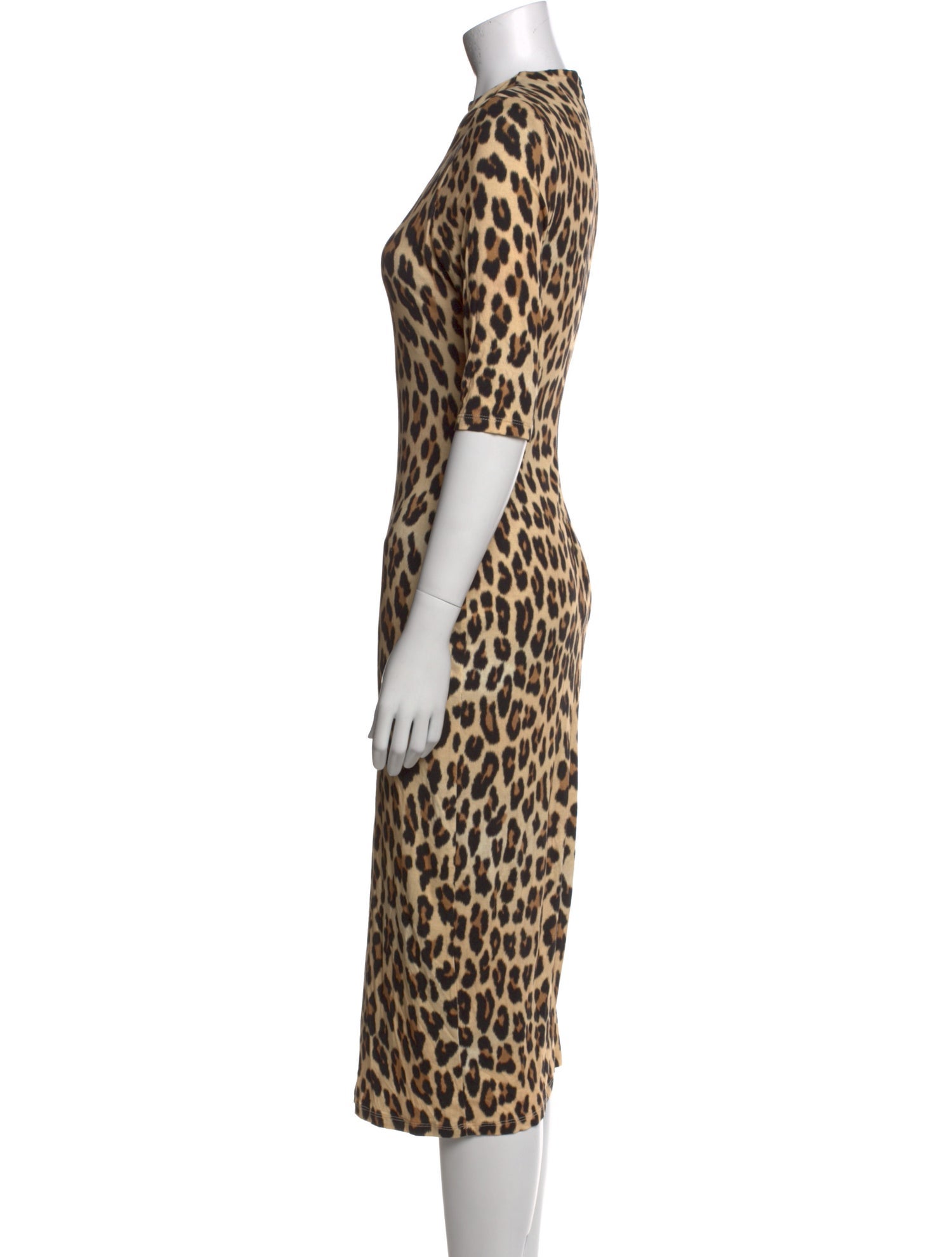 Alice + Olivia Animal Print Midi Length Dress