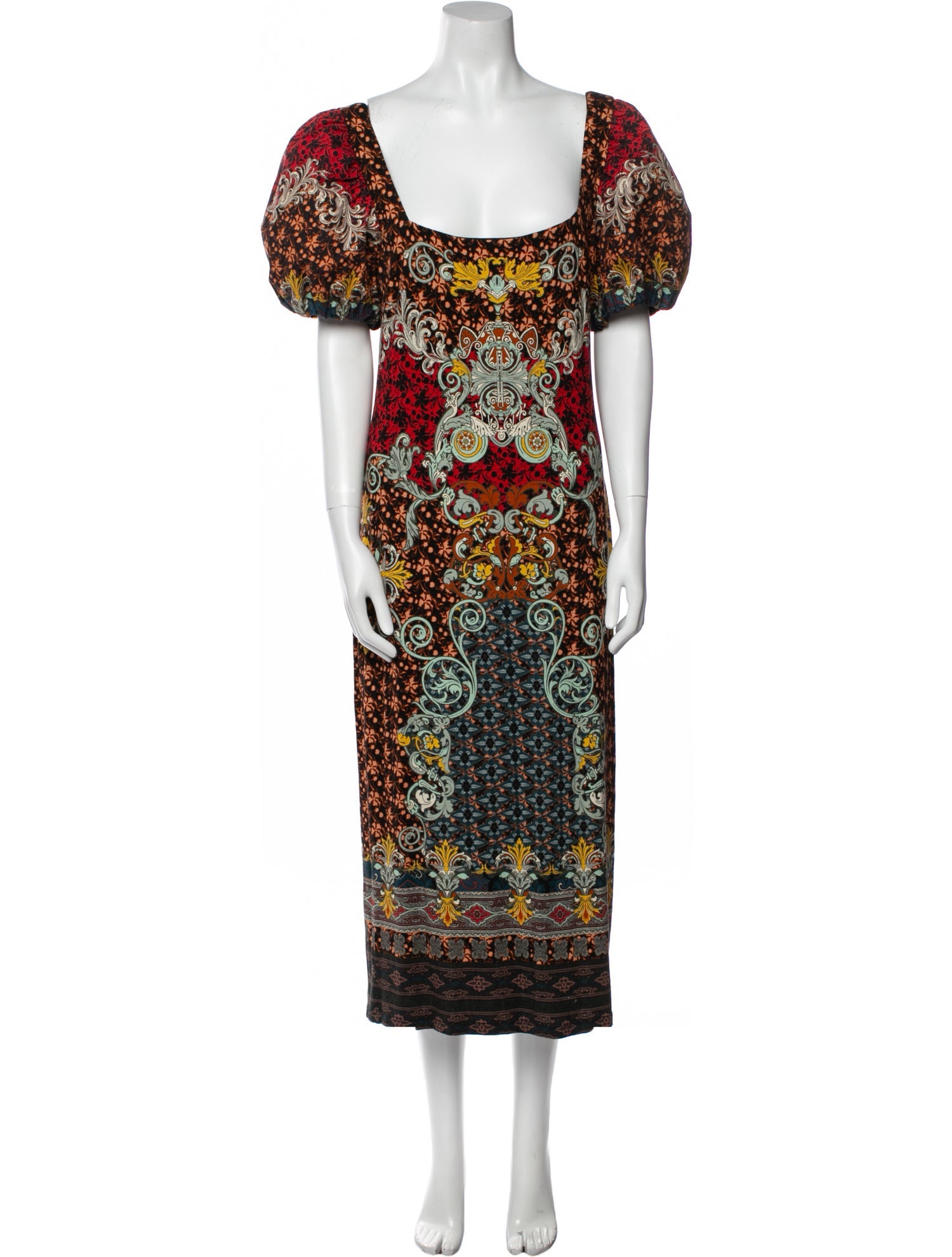 Alice + Olivia Floral Print Midi Length Dress