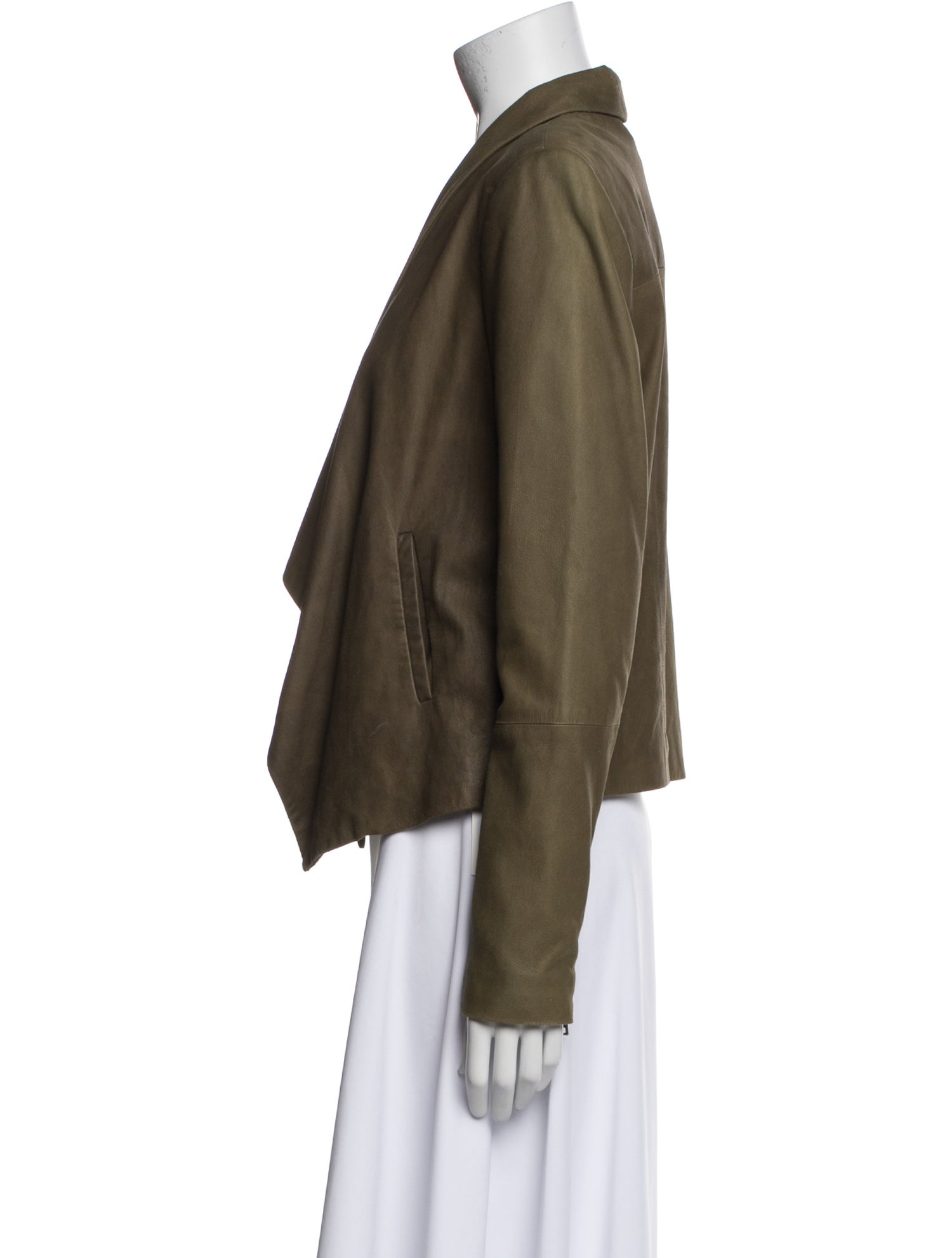 Alice + Olivia Goat Leather Blazer