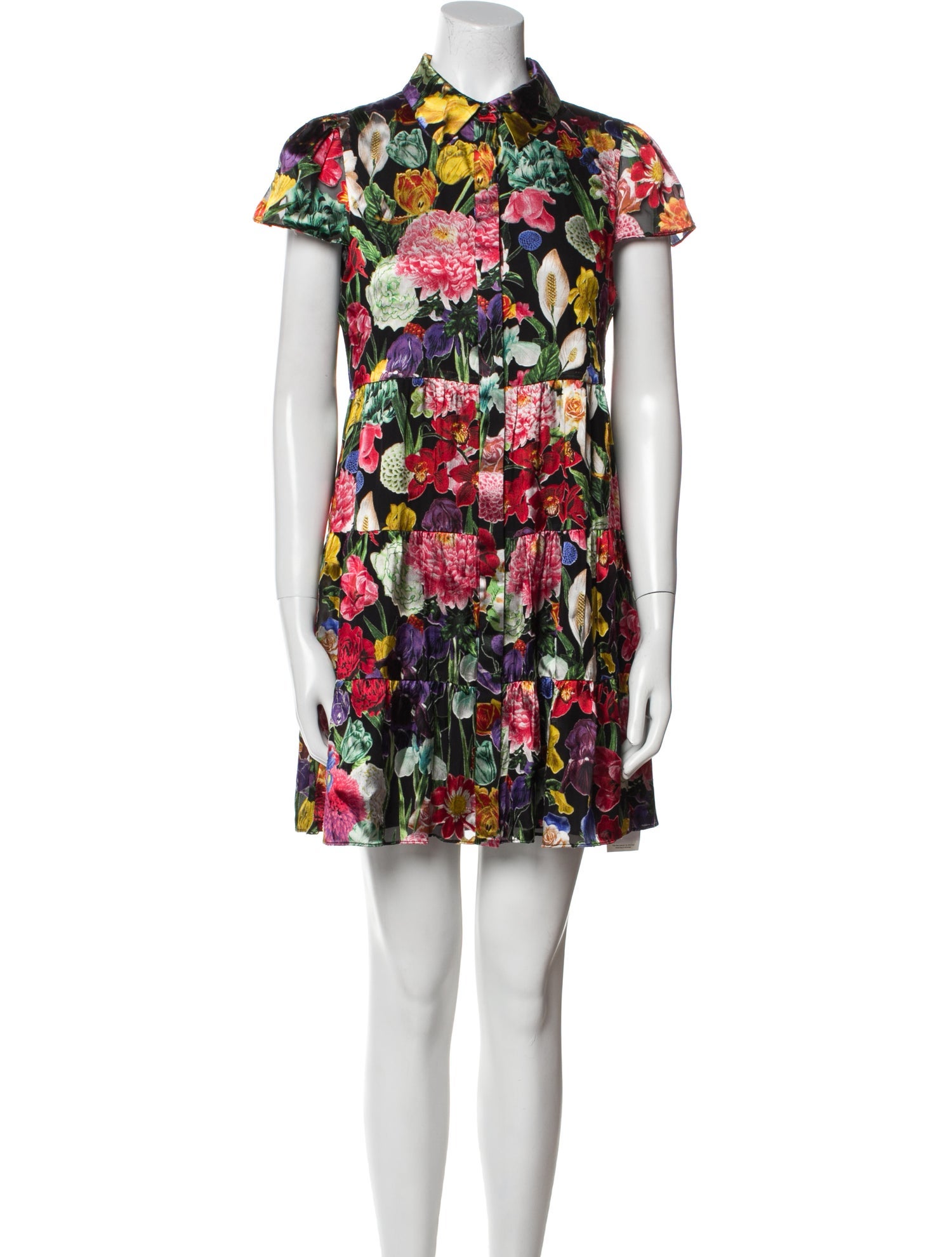 Alice + Olivia Floral Print Mini Dress