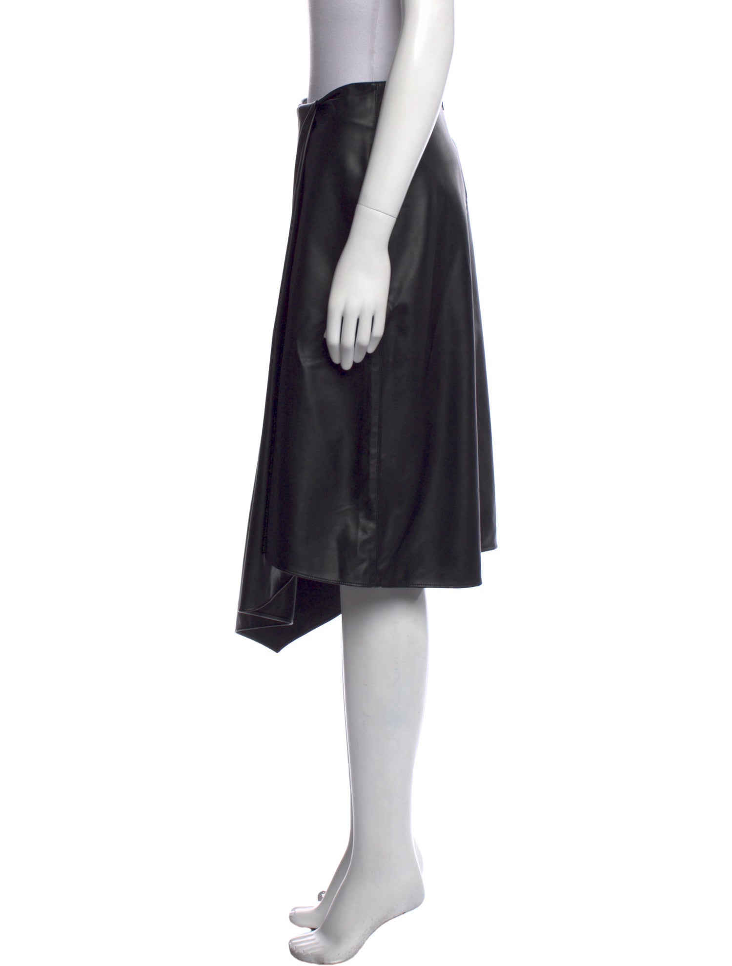 Alice + Olivia Faux Leather Midi Length Skirt