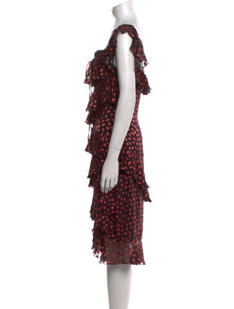 Alice + Olivia Printed Midi Length Dress