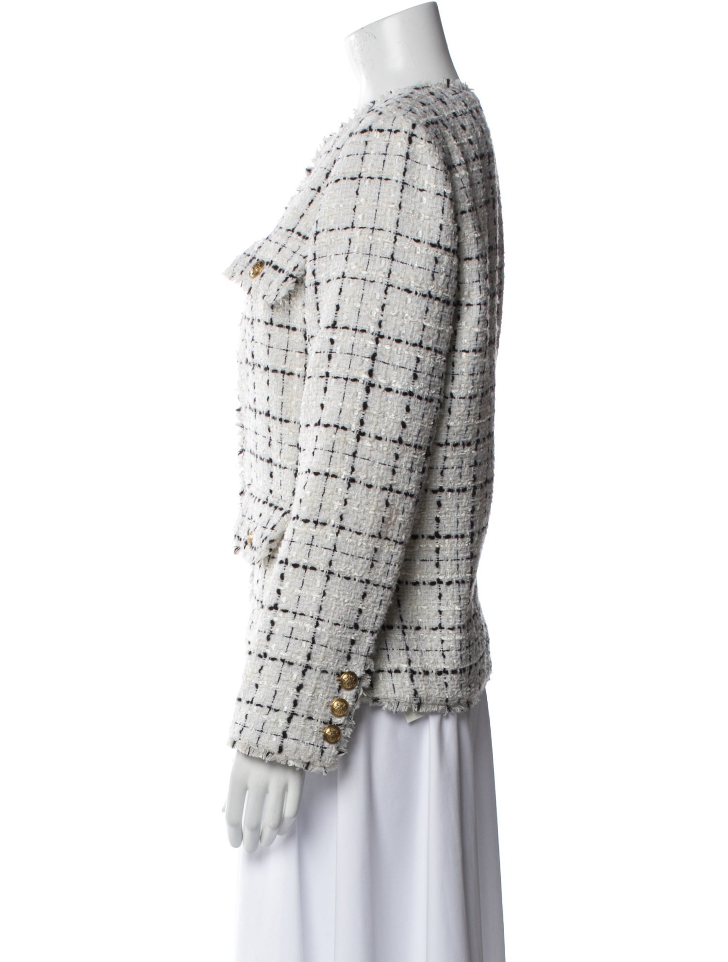 Alice + Olivia Plaid Print Jacket