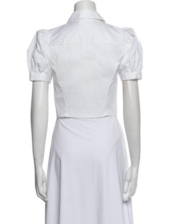 Alice + Olivia Short Sleeve Button-Up Top