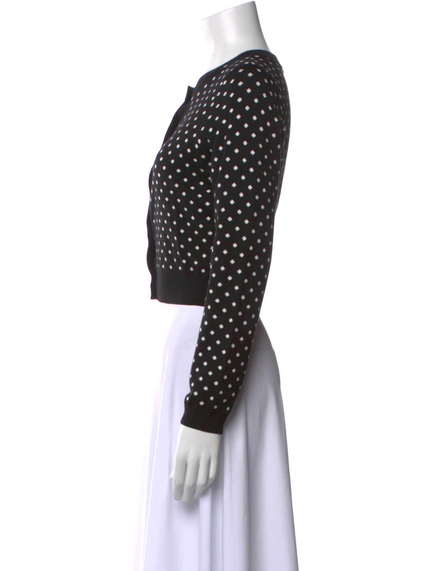 Alice + Olivia Polka Dot Print Crew Neck Crop Top w/ Tags