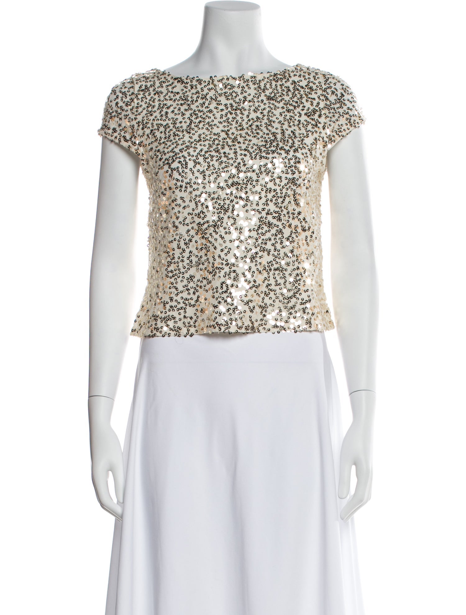 Alice + Olivia Silk Printed Crop Top