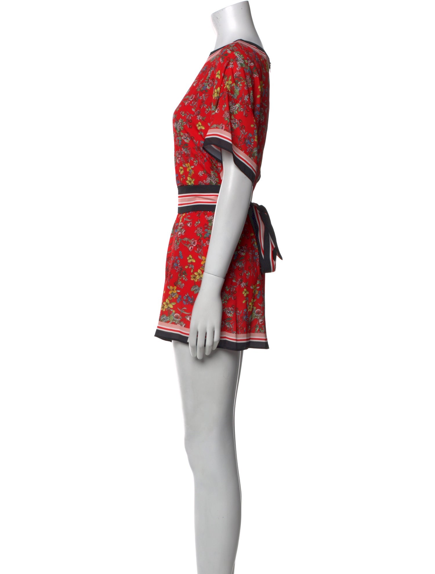 Alice + Olivia Printed Scoop Neck Romper