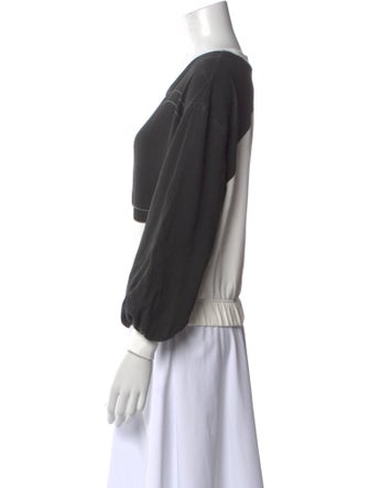 Alice + Olivia Graphic Print Scoop Neck Sweatshirt