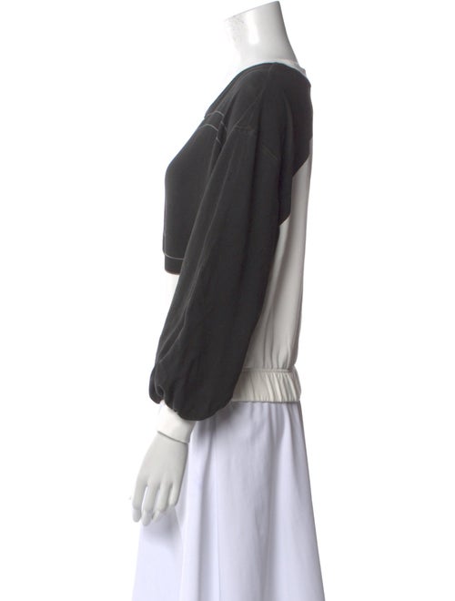 Alice + Olivia Graphic Print Scoop Neck Sweatshirt