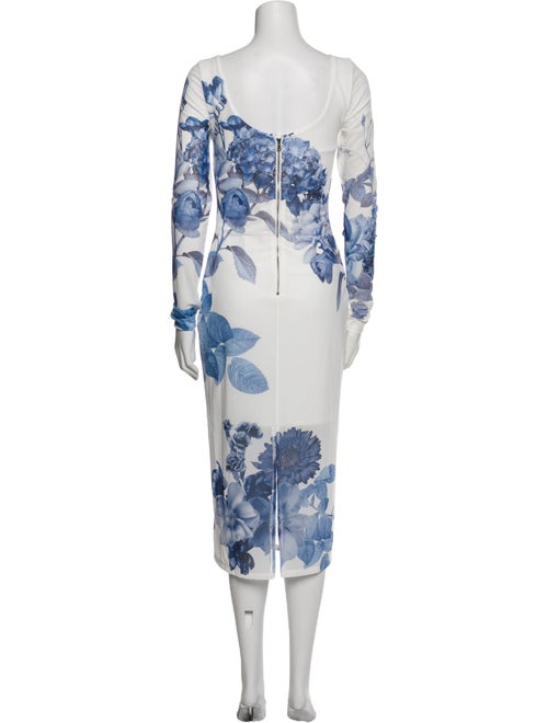 Alice + Olivia Floral Print Midi Length Dress
