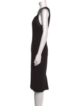 Alice + Olivia Crew Neck Midi Length Dress