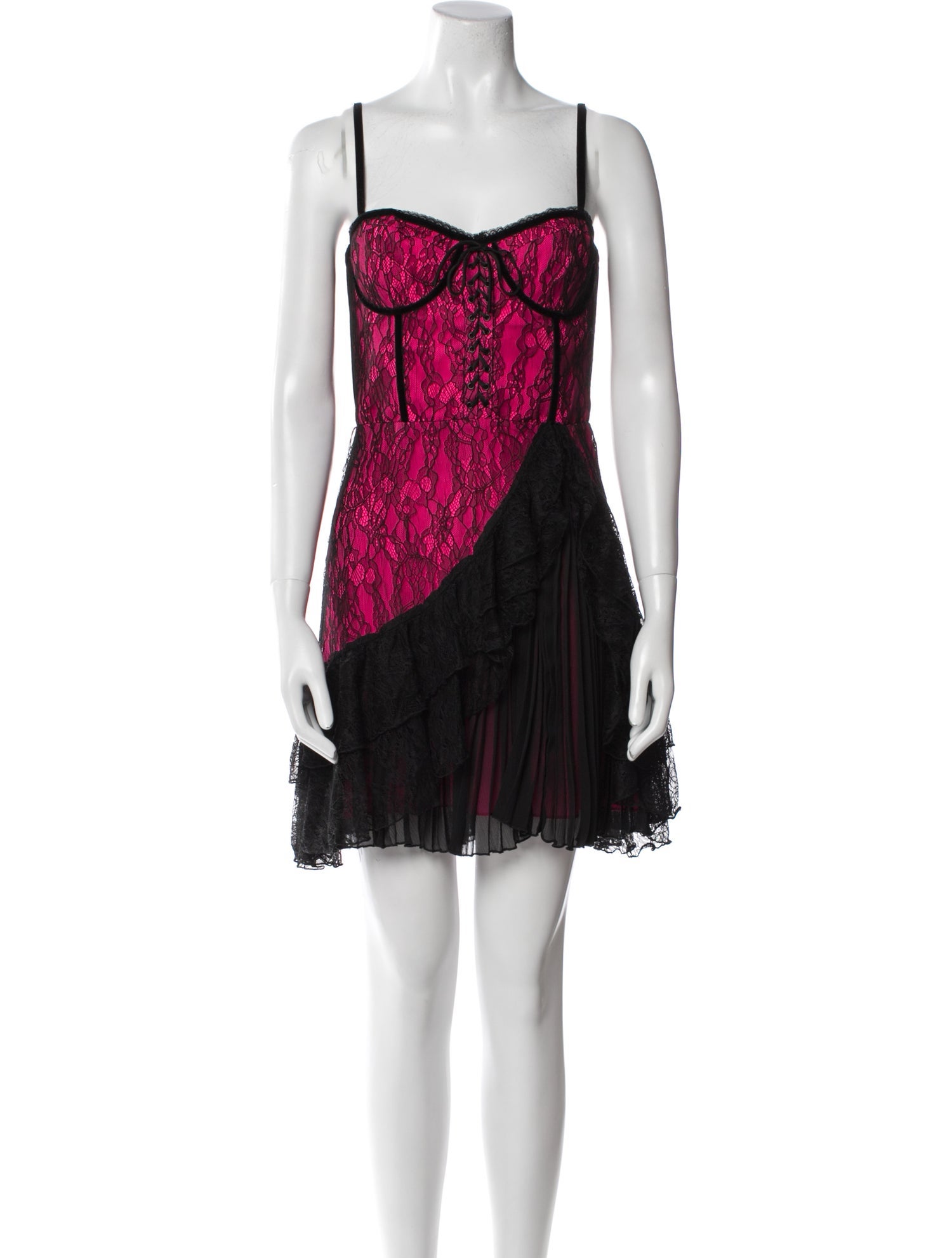 Alice + Olivia Lace Pattern Mini Dress