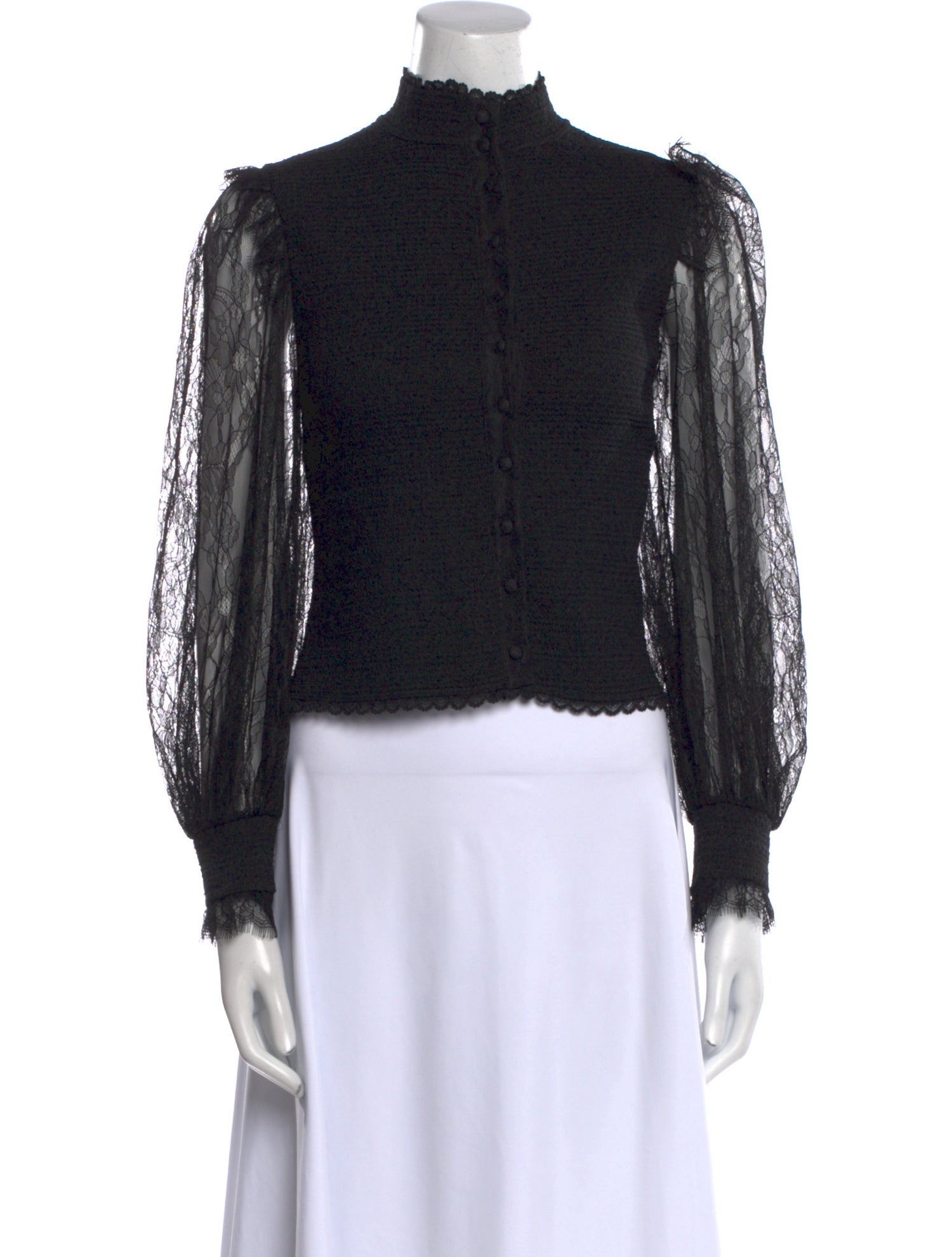 Alice + Olivia Mock Neck Long Sleeve Blouse w/ Tags