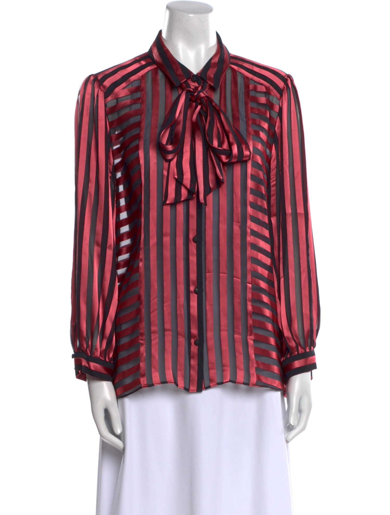 Alice + Olivia Striped Long Sleeve Blouse