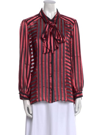 Alice + Olivia Striped Long Sleeve Blouse