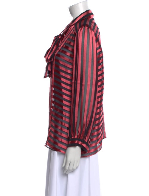 Alice + Olivia Striped Long Sleeve Blouse